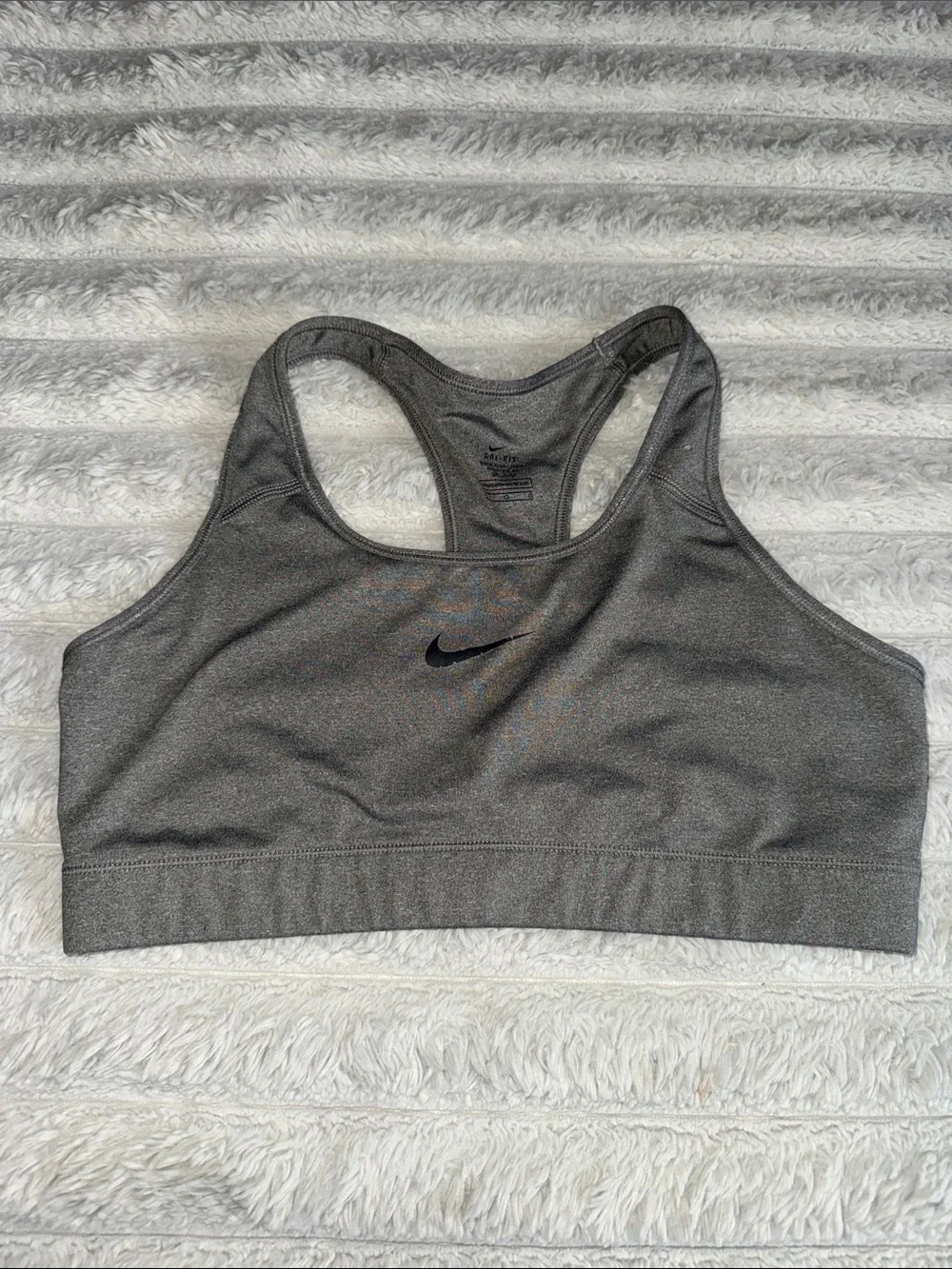 Nike Gray Racerback Performance Sports Bra